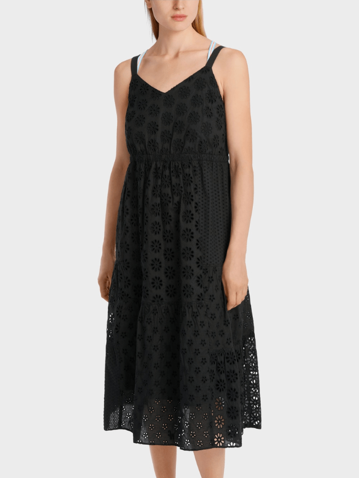 Marc Cain Sports Dresses Marc Cain Sports Summer Dress With Eyelet Embroidery WS 21.37 W35 COL 900 izzi-of-baslow