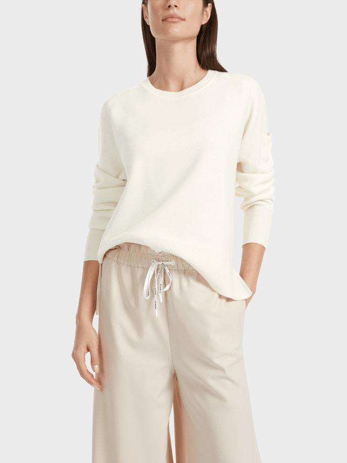 Marc Cain Sports Knitwear Marc Cain Sports Off White Jumper VS 41.03 M60 COL 110 izzi-of-baslow