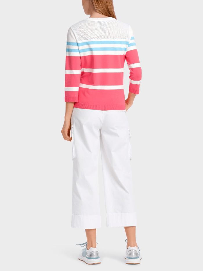 Marc Cain Sports Knitwear Marc Cain Sports Striped Jumper WS 41.35 M35 COL 238 izzi-of-baslow