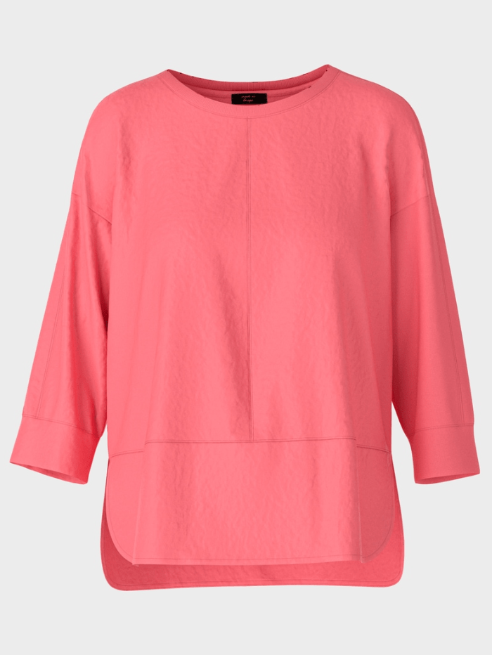 Marc Cain Sports Tops 1 Marc Cain Sports Layered Blouse In Light Neon Red WS 55.10 J67 COL 238 izzi-of-baslow