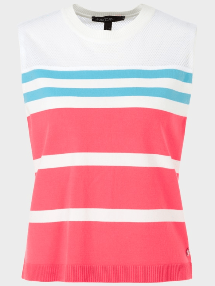 Marc Cain Sports Tops 1 Marc Cain Sports Striped Sleeveless Top WS 61.09 M35 COL 238 izzi-of-baslow