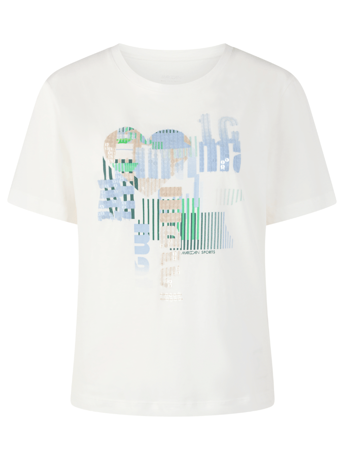 Marc Cain Sports T-shirt. Marc Cain Sports T-Shirt Off White Print YS 48.20 J25 110  main image 2