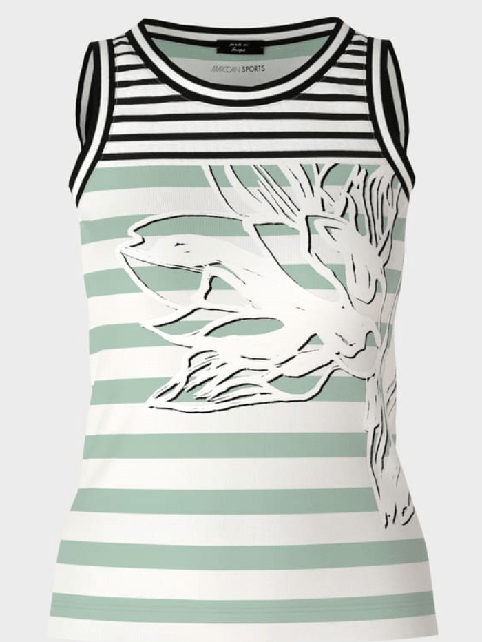 Marc-Cain-Sports-Sleeveless-Striped-Top-In-Soft-Sage-WS 61.05 J53 Col 509 izzi-of-baslow