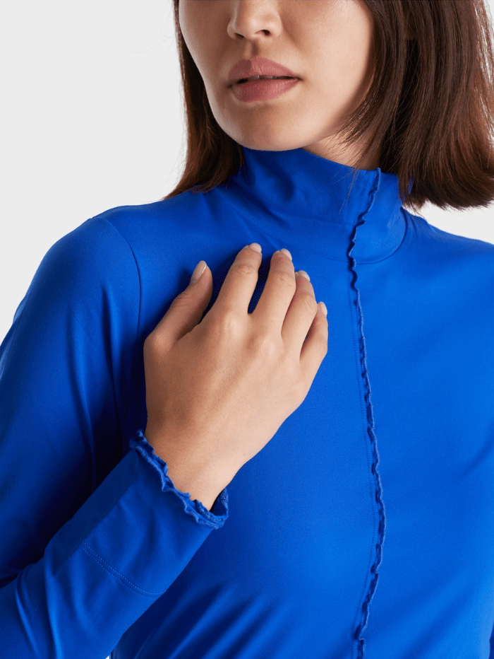 Marc-Cain-Sports-Polo-Neck-Top-In-Bright-Royal-Blue VS 48.27 J18 COL 365 izzi-of-baslow