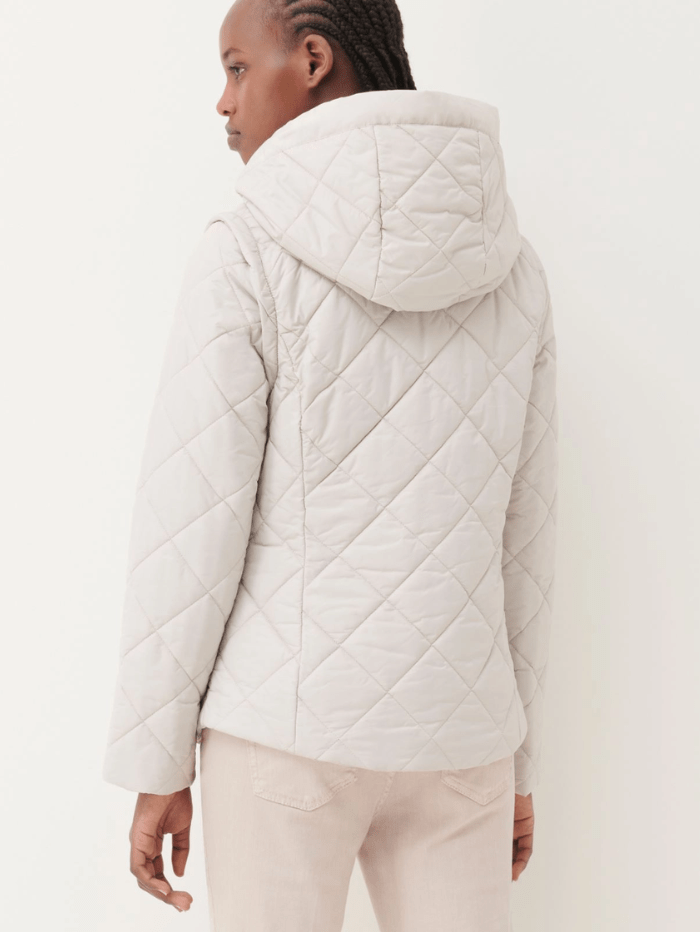 Marella Coats and Jackets Marella Maiorca Hooded Quilted Jacket In Natural 23348694392 Col 001 izzi-of-baslow