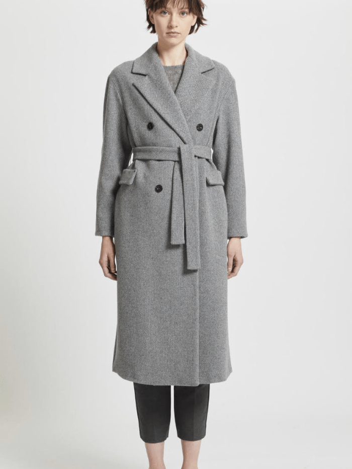 Marella Coats and Jackets Marella Pinco Grey Long Coat 23301601372 Col: 002 izzi-of-baslow