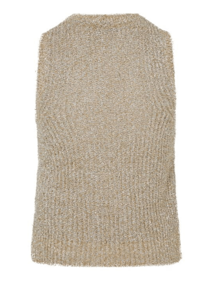 Marella Yaqui2 Beige Golden Sleeveless Jumper 23335602382 Col 001 izzi-of-baslow