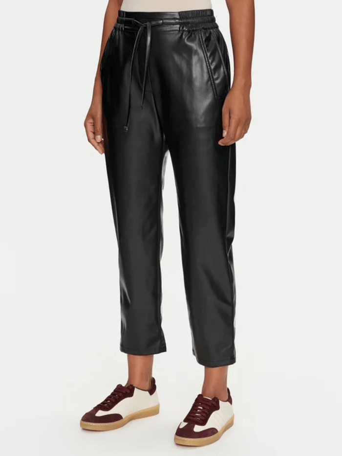Marella Trousers S Marella SELVA Black Faux Leather Trousers 2423786014 Col 004 izzi-of-baslow