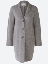Oui Mayson Coat Boiled Wool - Pure New Wool in Grey 79918 9507 izzi-of-baslow