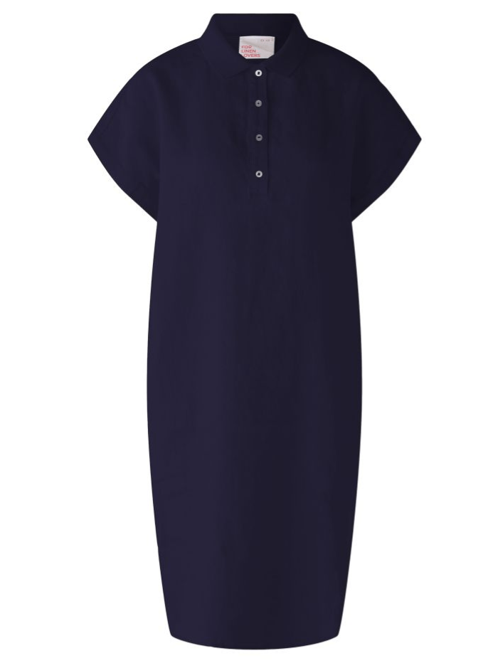 Oui-Linen-Dress-With-Jersey-Patch-In-Dark-Blue-78897-5742-izzi-of-baslow