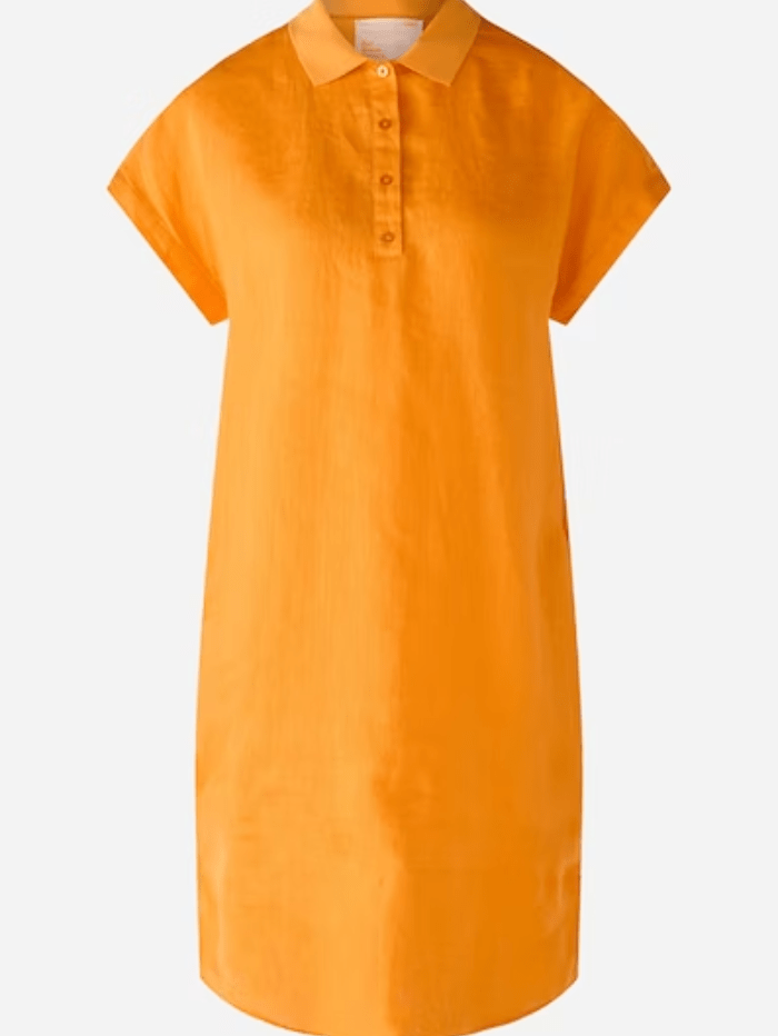 Oui Orange Linen Cotton Patch Dress 78897 2750 izzi-of-baslow