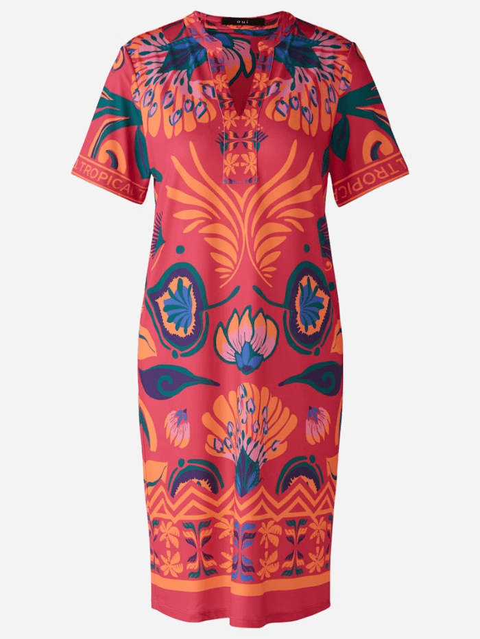 Oui-Patterned-Silky-Tunic-Dress-In-Pink-And-Orange-87562-Col-0342-izzi-of-baslow