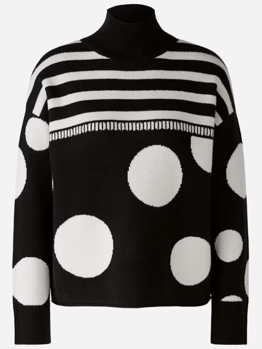 Oui Black Roll Necked Sweater 70641 9990 main image 0