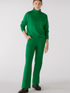 Oui-Green-Wool-Blend-Jumper-With-High-Neck 79985 Col 6466 izzi-of-baslow