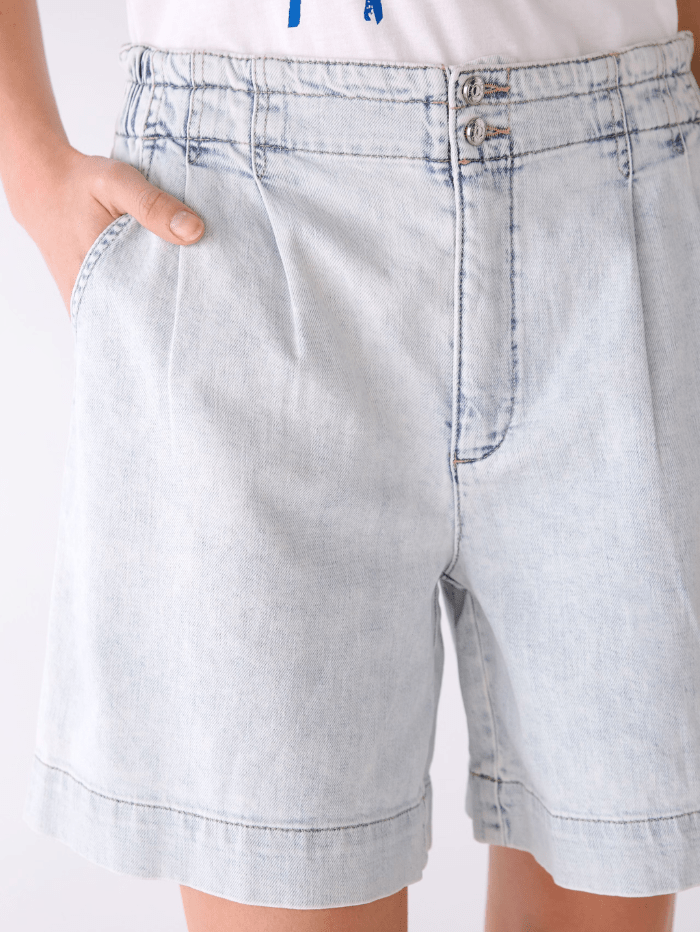 Oui Light Blue Denim Cotton Jeans Shorts 78597 5000 izzi-of-baslow