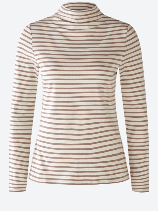 Oui Tricolor Loose Fit Tee (White)