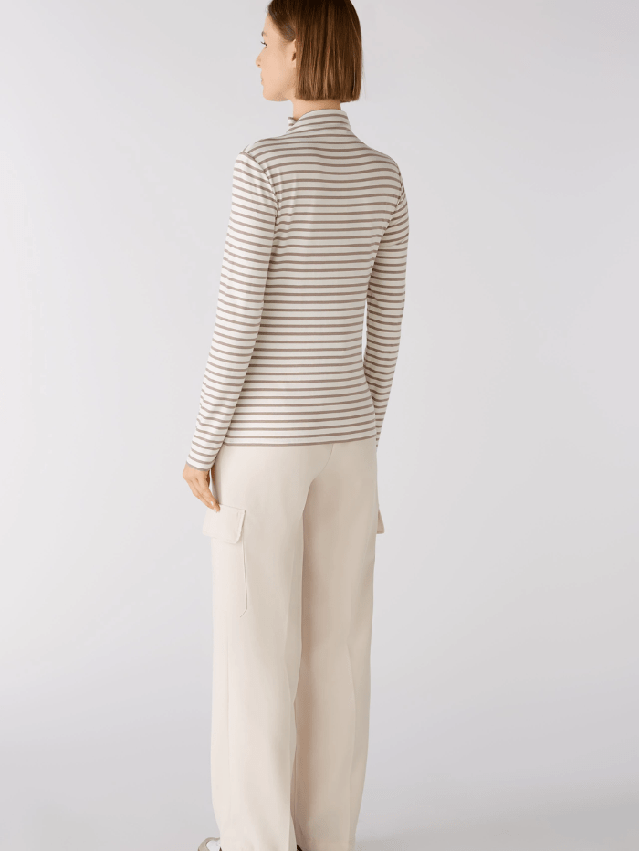Oui-Long-Sleeved-White-And-Brown-Striped-Knitted-T-Shirt 79534 Col 108-of-baslow