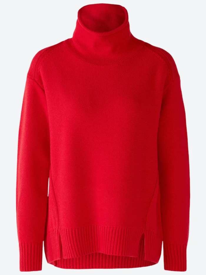 Oui-Red-Wool-Blend-Turtleneck-Jumper 79685 Col 3654 izzi-of-baslow