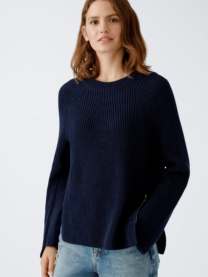 Oui Women's Striped Pattern Jumper 93522 Col 0106
