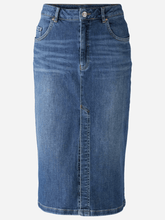 Oui-Authentic-Mid-Wash-Denim-Midi-Skirt-85866 Col 5500 izzi-of-baslow