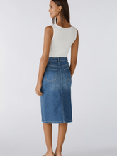 Oui-Authentic-Mid-Wash-Denim-Midi-Skirt-85866 Col 5500 izzi-of-baslow