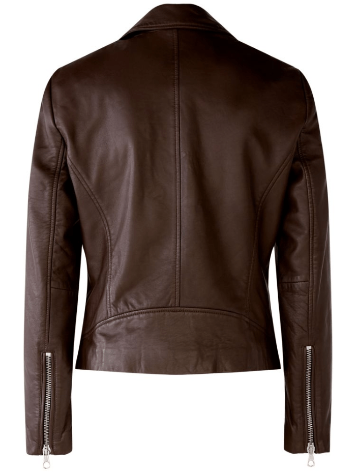 Oui-Dark-Brown-Leather-Liberty-Biker-Jacket 80129 Col 8762 izzi-of-baslow
