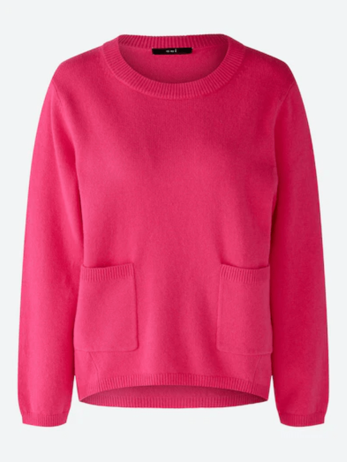 Oui-Pink-Wool-Blend-Jumper 79631 Col 3394 izzi-of-baslow