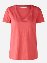 Oui Tops Oui Red V Necked T Shirt 76717 3538 izzi-of-baslow
