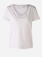 Oui Tops Oui White V Necked T Shirt 76717 1002 izzi-of-baslow