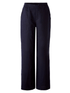 Oui Trousers Oui Wide Leg Navy Linen Trousers 78463 5742 izzi-of-baslow