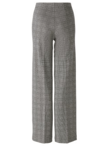 Oui Women's Pull On Linen Palazzo Trousers In Demitasse 97139 Col 8734