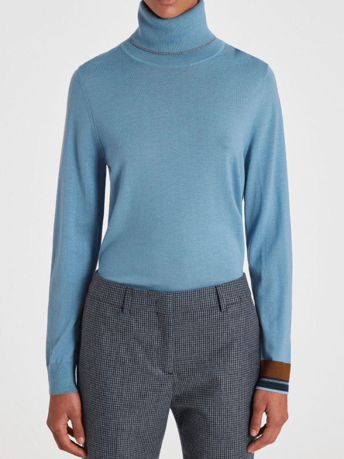 Paul-Smith-Light-Blue-Wool-Blend-Roll-Neck-Sweater W2R-323N-L31054 Col 44 izzi-of-baslow