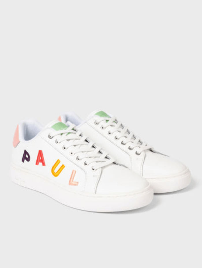 Paul Smith White Leather Lapin Logo Trainers W1S-LAP76-LLEA.01 izzi-of-baslow