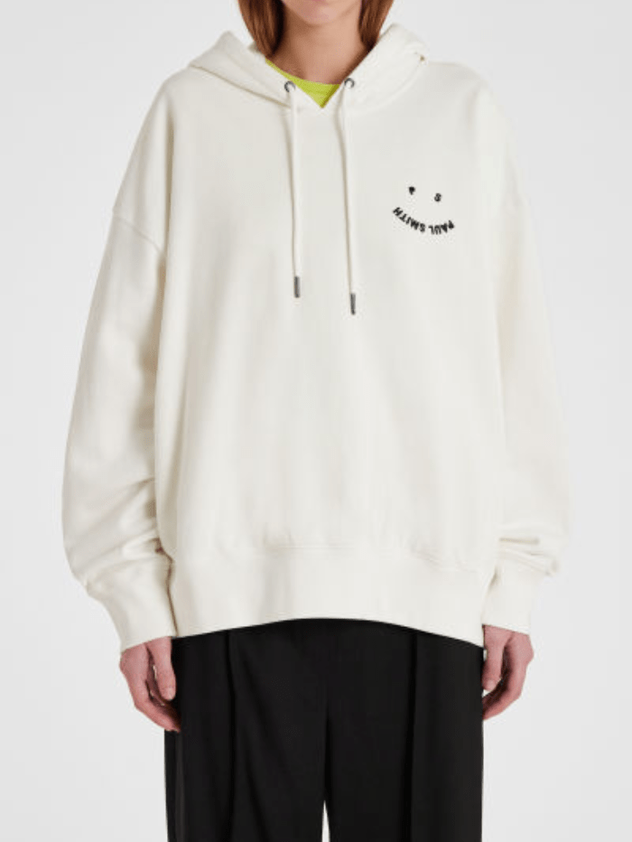 Paul Smith Tops Paul Smith Ecru Happy Hoodie W2R-226VE-21169.02 izzi-of-baslow