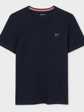 Paul Smith Tops Paul Smith Navy Embroidered Swirl Heart T-Shirt W1A-102J-AU926 Col 48 izzi-of-baslow