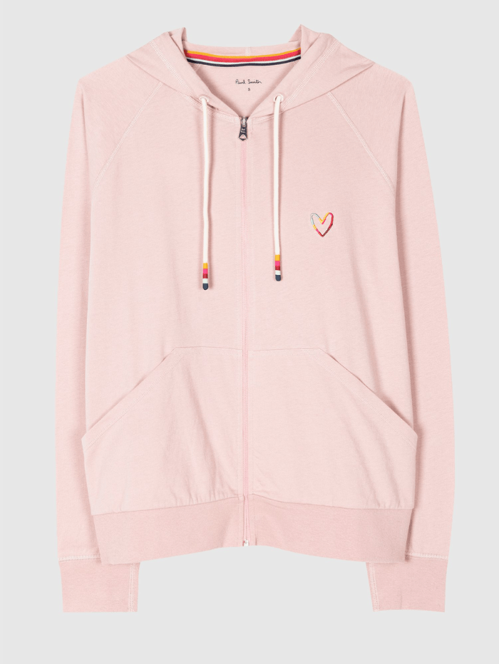 Paul Smith Pink Cotton Swirl Heart Hoodie W1A-796M-AU926 Col 20