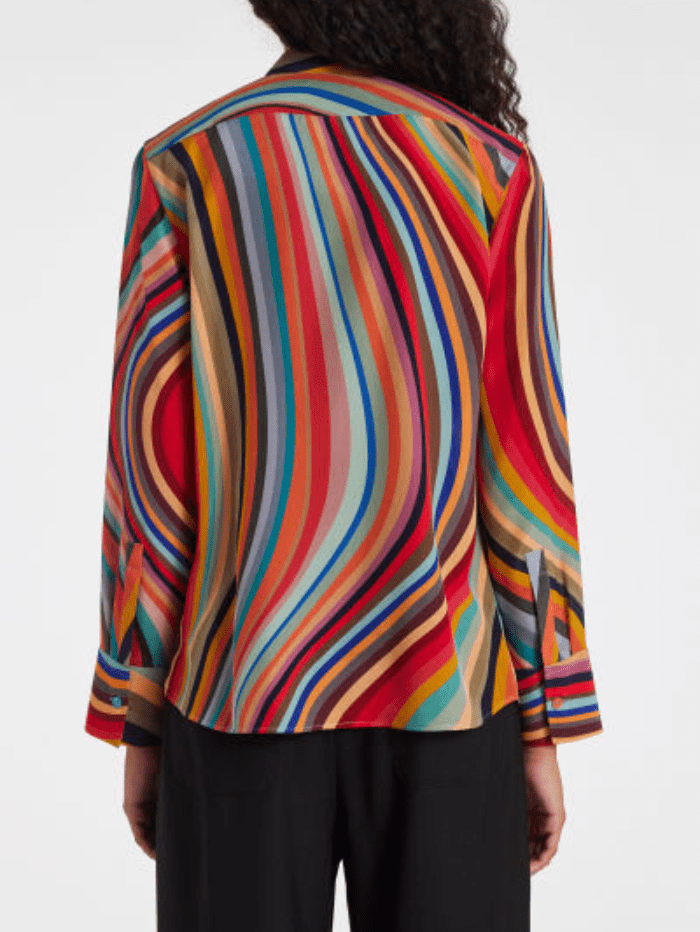 Paul Smith Tops Paul Smith Swirl Print Silk Shirt W2R-019B-E30425-90 izzi-of-baslow