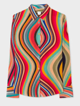 Paul Smith Tops Paul Smith Swirl Print Silk Shirt W2R-019B-E30425-90 izzi-of-baslow