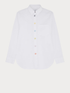 Paul Smith Tops Paul Smith White Cotton Long Sleeved Shirt with Embroidery W2R-331BB-L21598.01 izzi-of-baslow