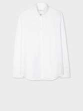 Paul Smith White Cotton Spray Swirl Cuff Long Sleeved Shirt W2R-019BB-K21598.01 izzi-of-baslow