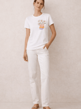 Paul Smith Tops Paul Smith White Daisy Print T Shirt W2R-G799-MP4517.01 izzi-of-baslow