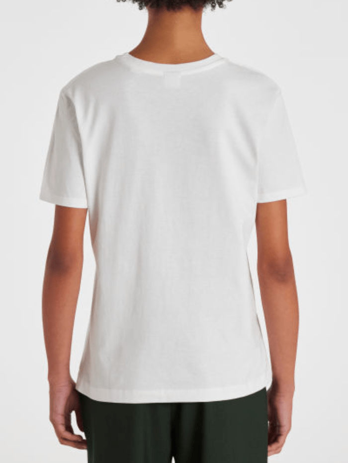 Paul Smith Tops Paul Smith White T Shirt With Smiling Wink Print W2R-G799-LP4117.01 izzi-of-baslow