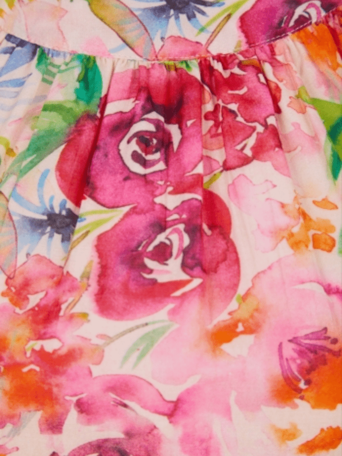 Pranella Brigitte Maxi Dress in Pink Tropics print izzi-of-baslow