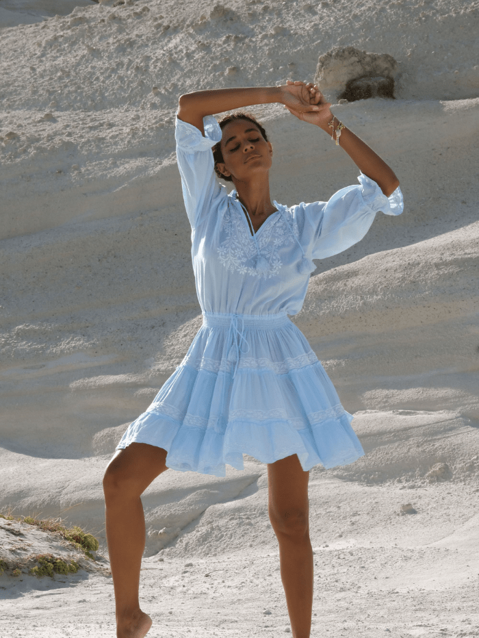 Pranella-AMAR-Mini-Dress-In-Sky-Blue-And-White izzi-of-baslow