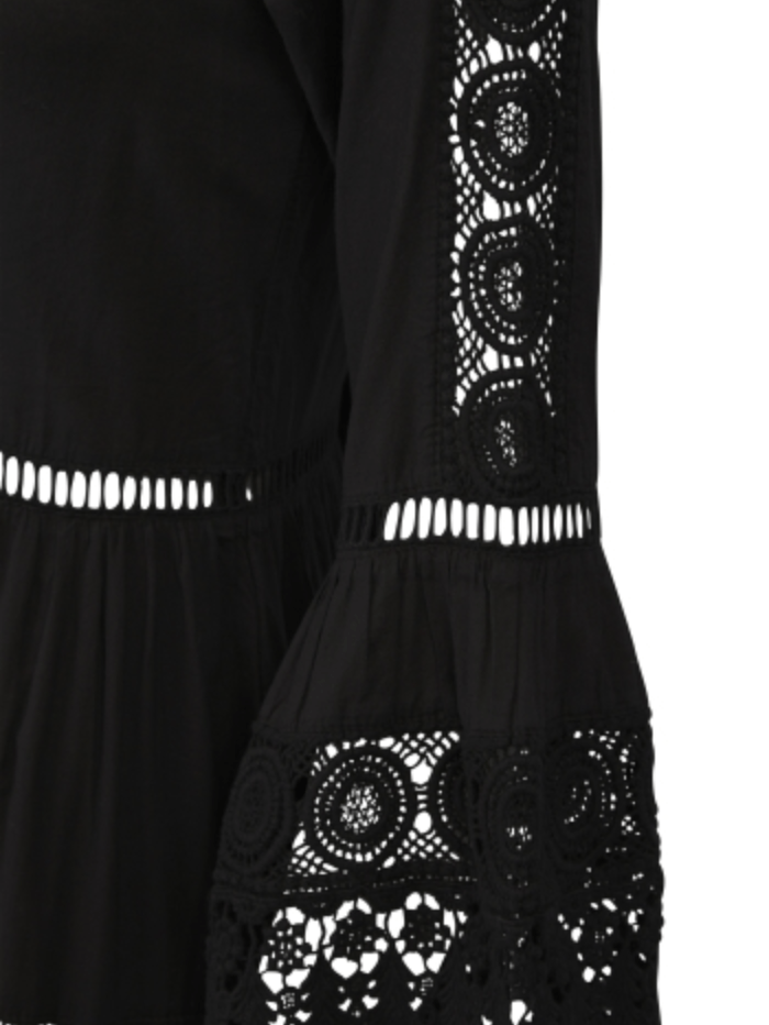 Pranella SS AGGIE Dress In Black And Pearl main image 1