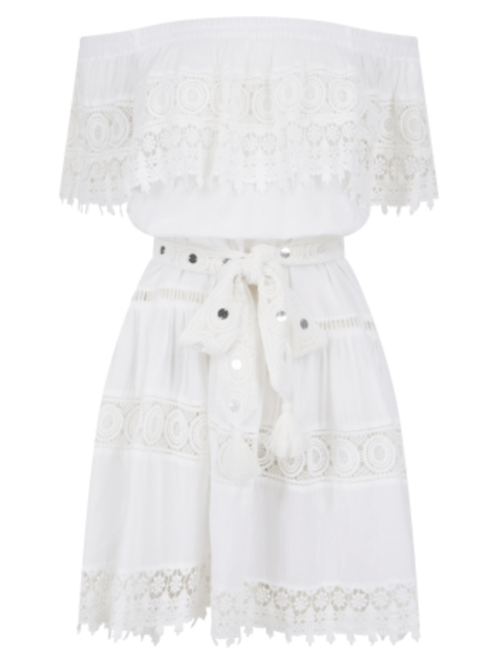Pranella Dresses Pranella Rosita Dress White izzi-of-baslow