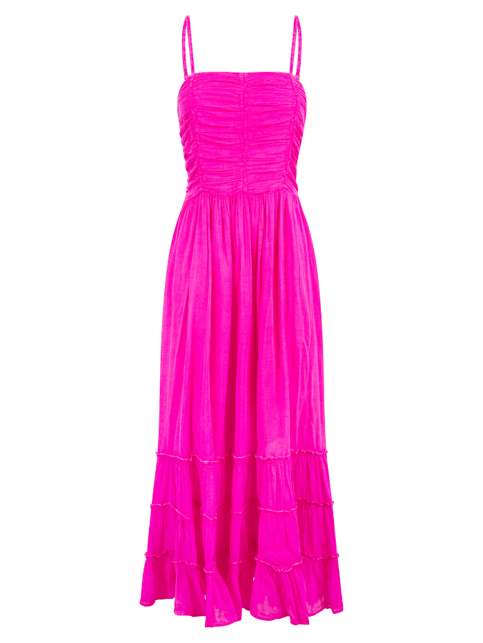 Pranella SS IZZADORA Neon Pink Embroidered Top