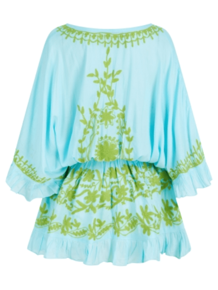 Pranella Lolly Mini Kaftan Aqua Lime izzi-of-baslow