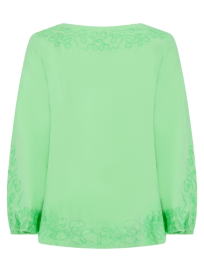 Pranella-IZZADORA-Neon-Green-Embroidered-Top-izzi-of-baslow