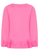 Pranella Tops Pranella IZZADORA Neon Pink Embroidered Top izzi-of-baslow